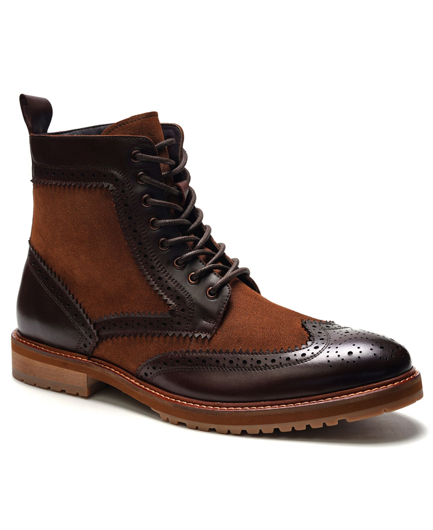 Men's Langston Wingtip Lace-Up Boots