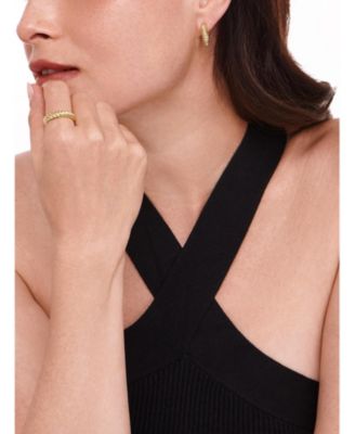 Rope Hoop Earrings in Gold Plated Sterling Silver