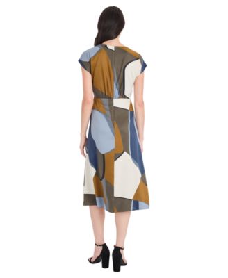 Women's A-Line Printed Midi Dress