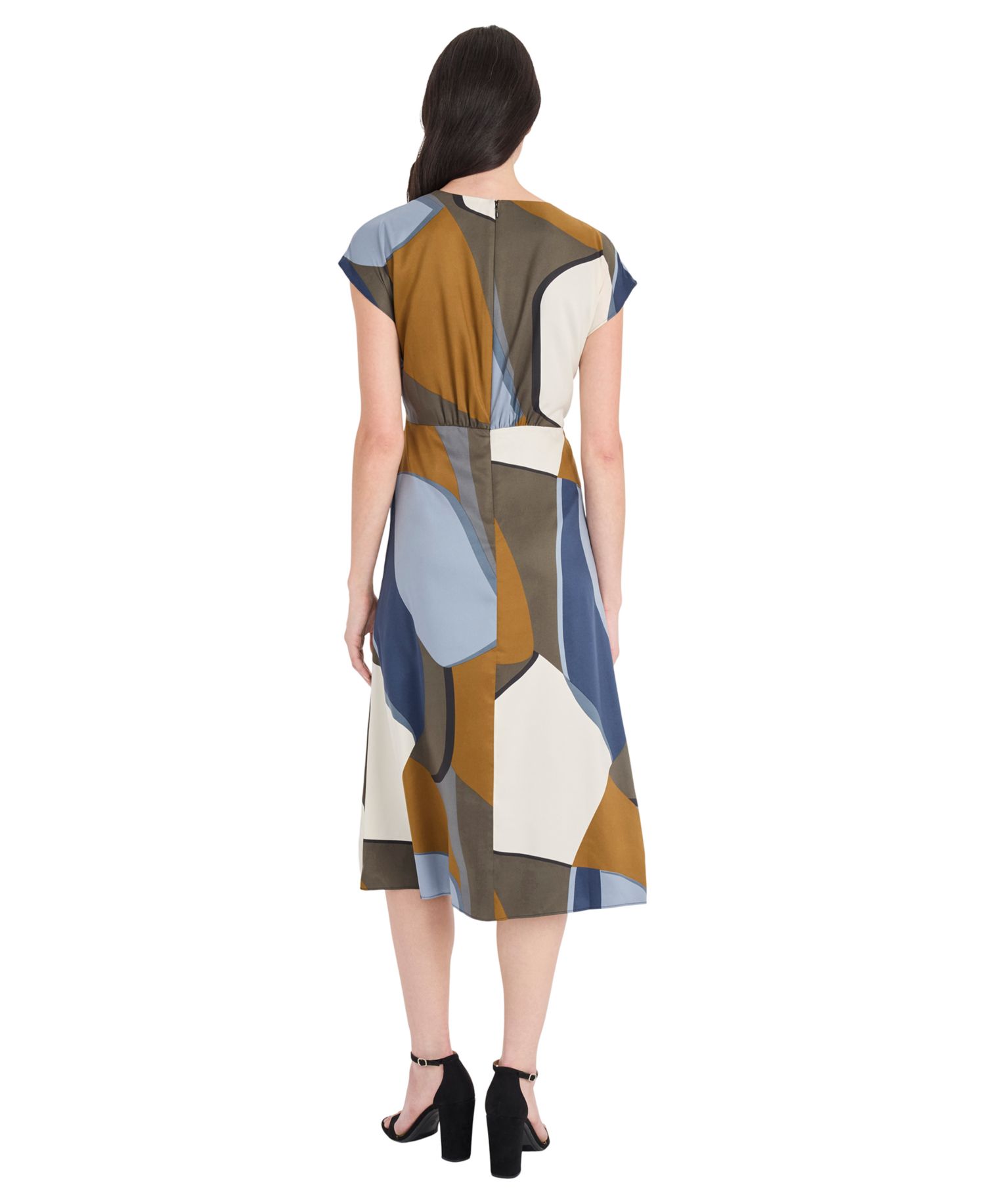 Women's A-Line Printed Midi Dress
