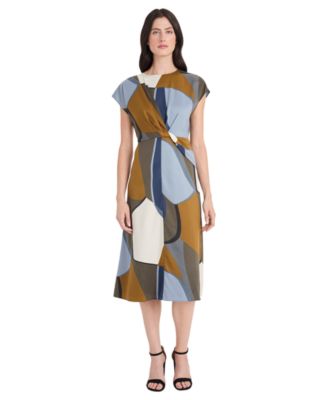 Women's A-Line Printed Midi Dress