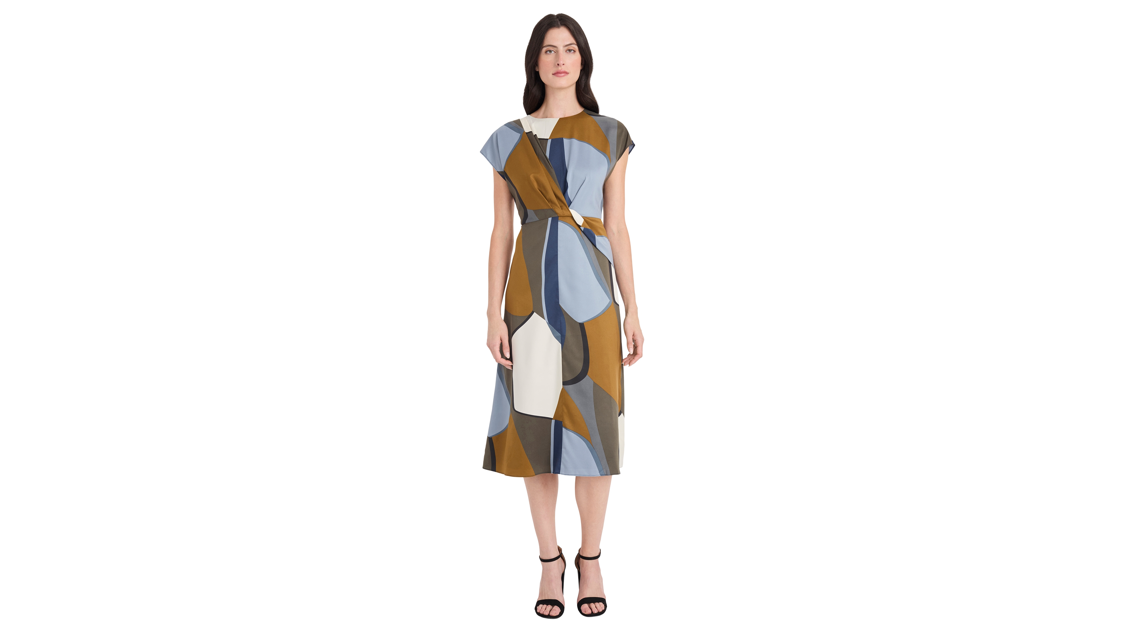 Maggy London Women's A-Line Printed Midi Dress