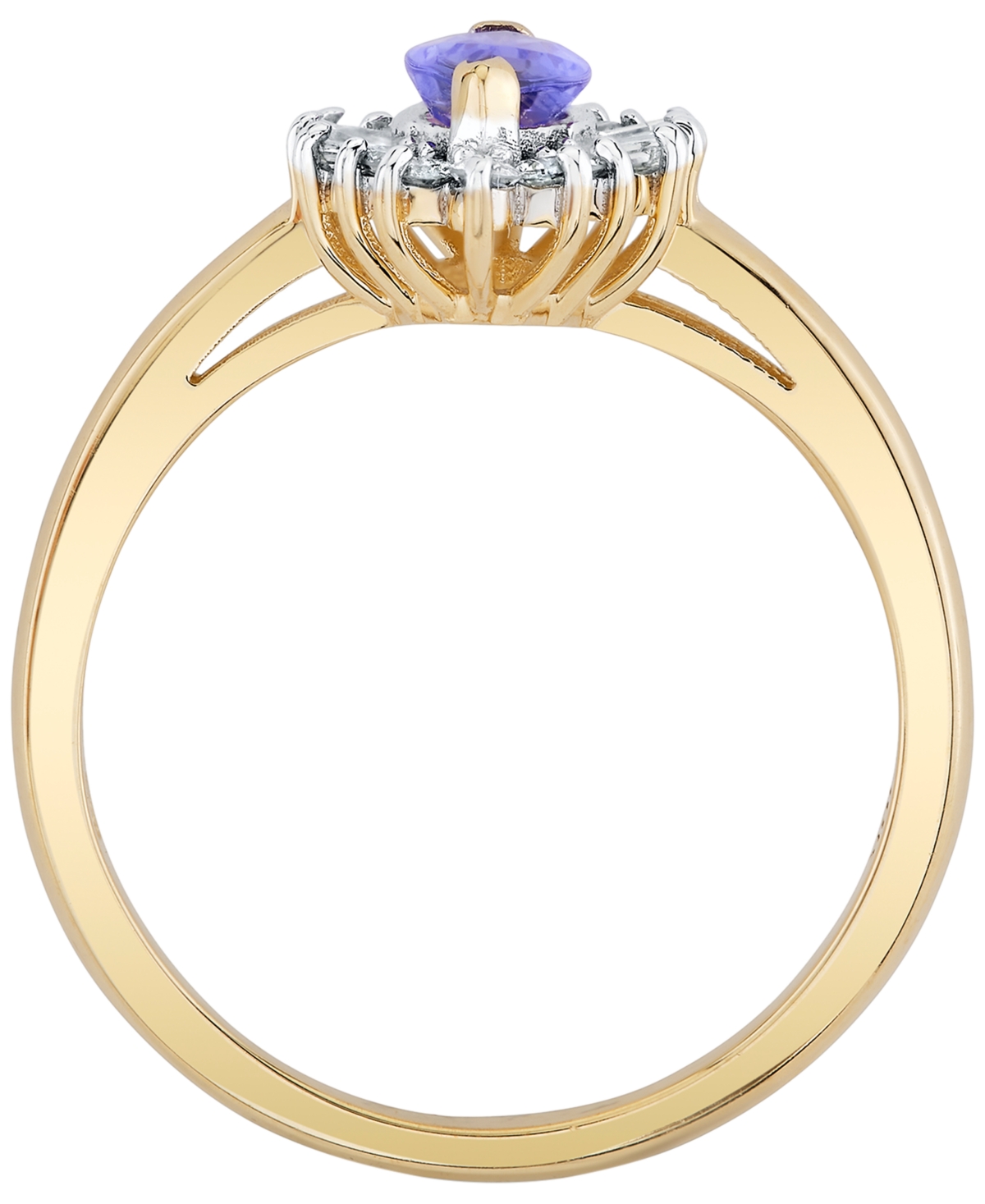 Macy's Tanzanite (5/8 ct. t.w.) & Diamond (1/4 ct. t.w.) Ring in 10k Yellow Gold