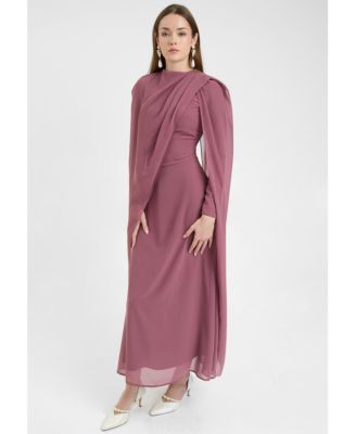Women's Modest Chiffon Dress