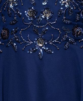 Women's Long-Sleeve Boat Neck Gown