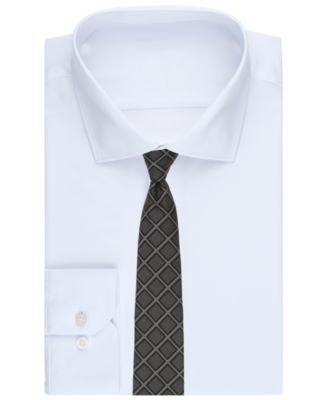 Men's Oakmont Grid Slim Tie, Macy's Exclusive