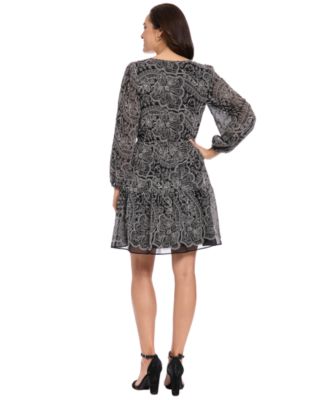 Petite Elastic Waistband A-Line Short Dress