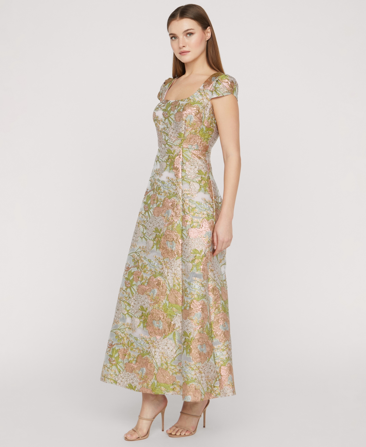 Js Collections Women's Ruthanne Tulip-Petal-Sleeve Ankle Gown