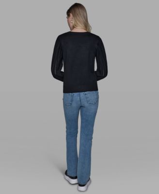 Petite Crewneck Long-Sleeve Sweater