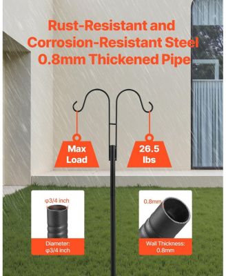 Double Hook Shepherd Poles for Bird Feeders – 8-Pack Heavy-Duty Design