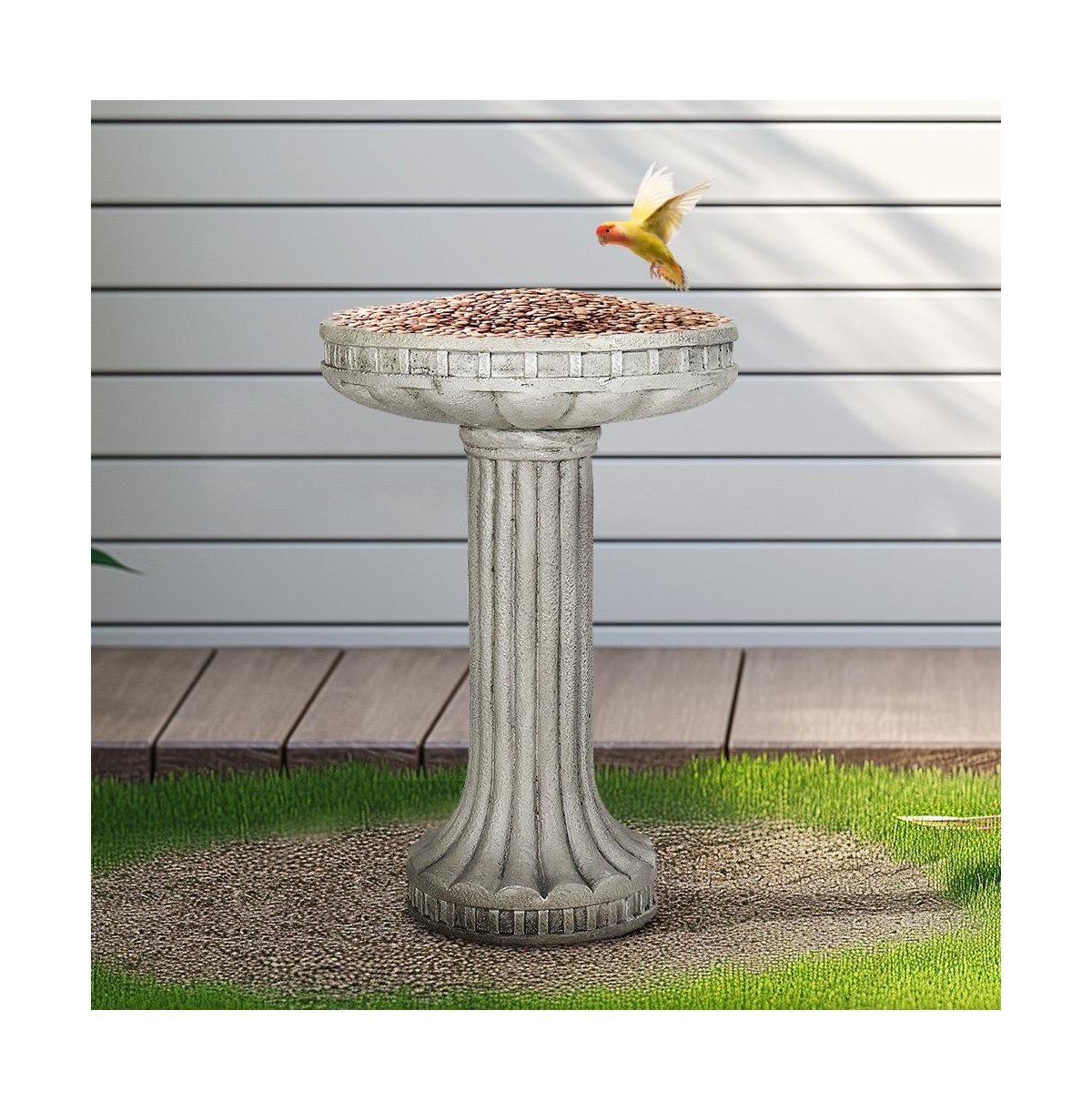 SunJet 24 Inch Height Outdoor Bird Bath
