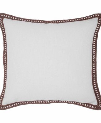 Crochet Edge Decorative Pillow, 20" x 20"