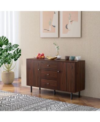 Retro Sideboard with 2 Cabinets 3 Drawers, Buffet Table