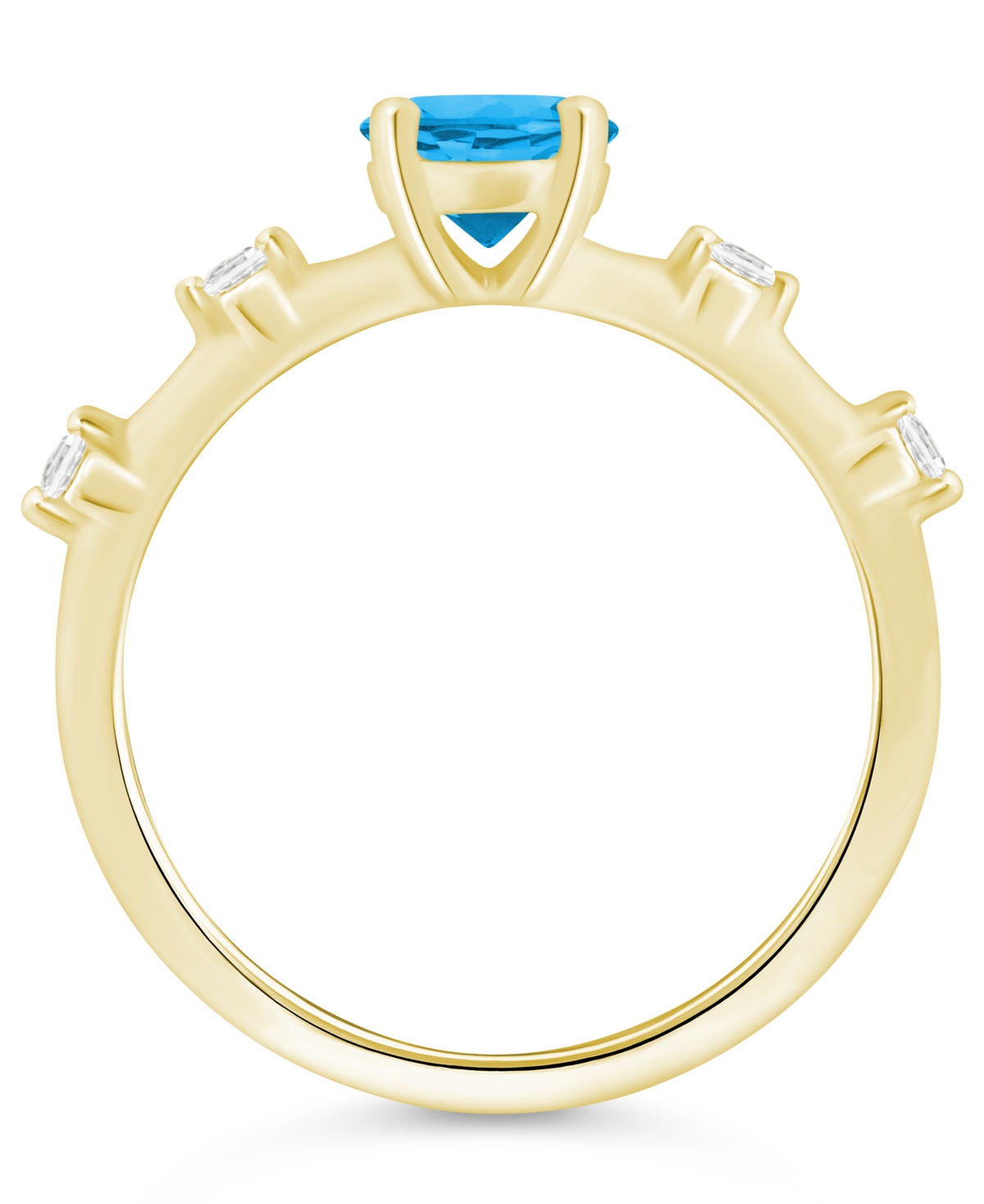 Macy's Amethyst (3/4 ct. t.w.) and White Diamond (1/10 Ring 10k Gold