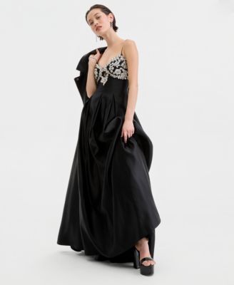 Juniors' Rhinestone Ball Gown