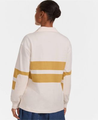 Men's Long Sleeve Rugged Rugby Embroidered Polo