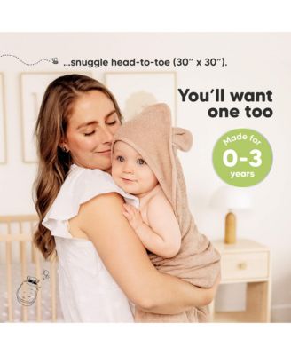 Snuggle Baby Towels with Hood for Newborn Girls, Boys, Toddlers, Soft & Absorbent Hooded Baby Bath Towels