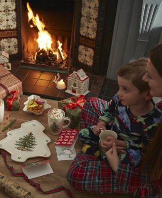 Christmas Tree Square Handled Platter