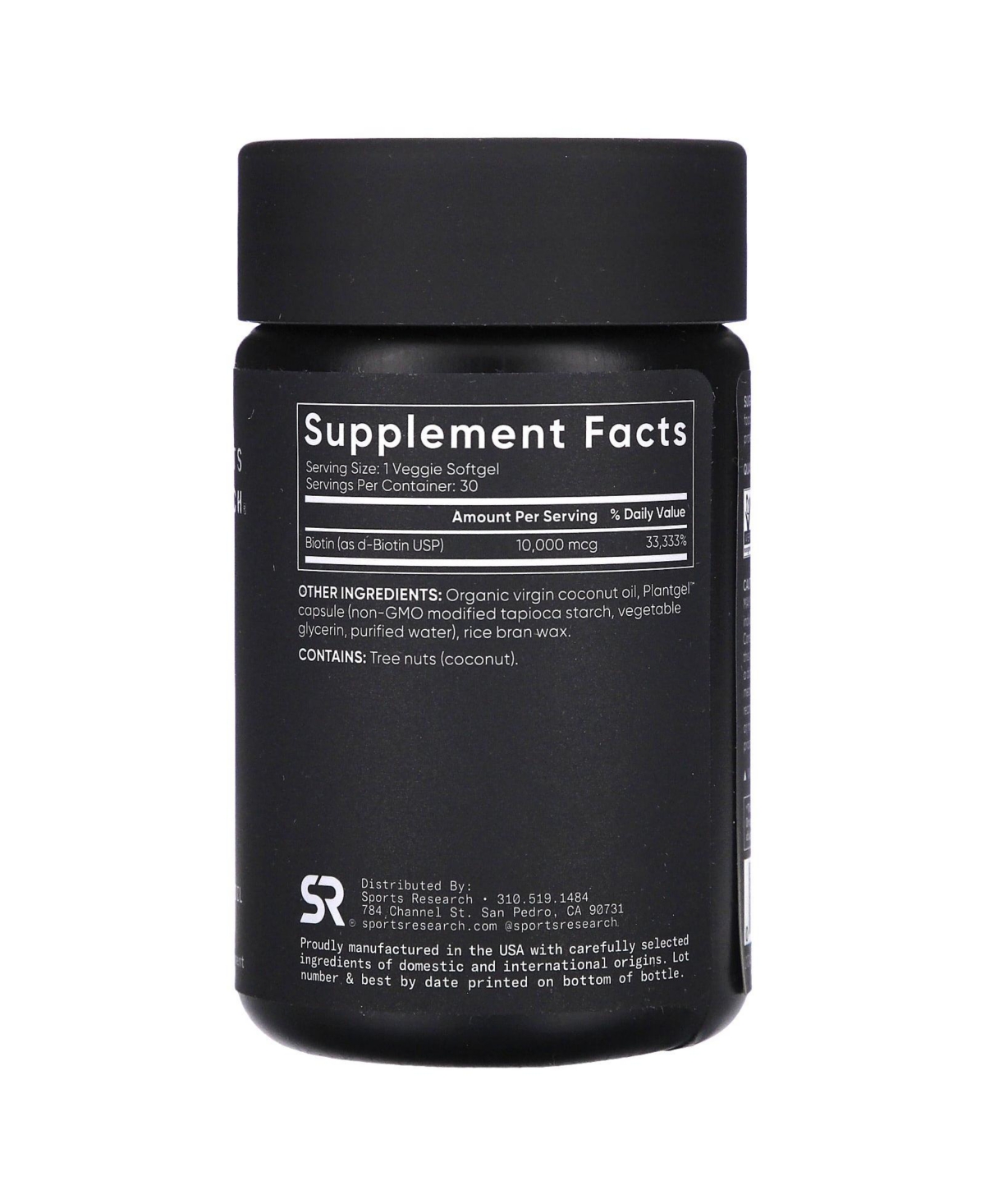 Sports Research Biotin Max Strength 10 000 mcg