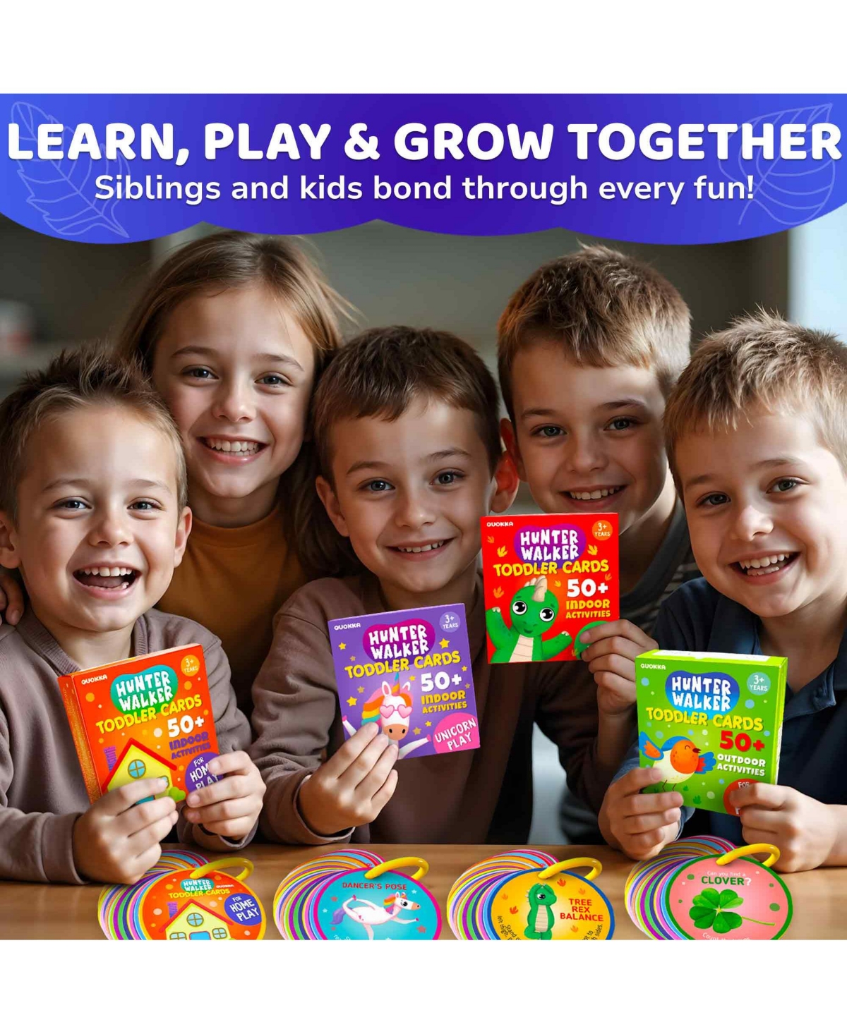 Quokka Scavenger Hunt Game for Toddlers 3-5 – 50 Toddler Activities Indoor Cards Game Set