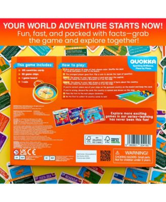 Board Games for Kids and Adults - Journey Across The World  - Learn Capitals, Flags, Facts, and Map Locations with 195 World Map Cards