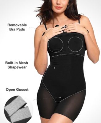 Women's Shapewear Slimming Midi Dress and Sheer Mesh Overlay Set