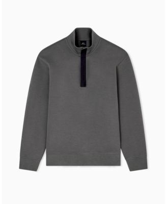 Men's Grosgrain Logo Fleece Quarter Zip Sweatshirt