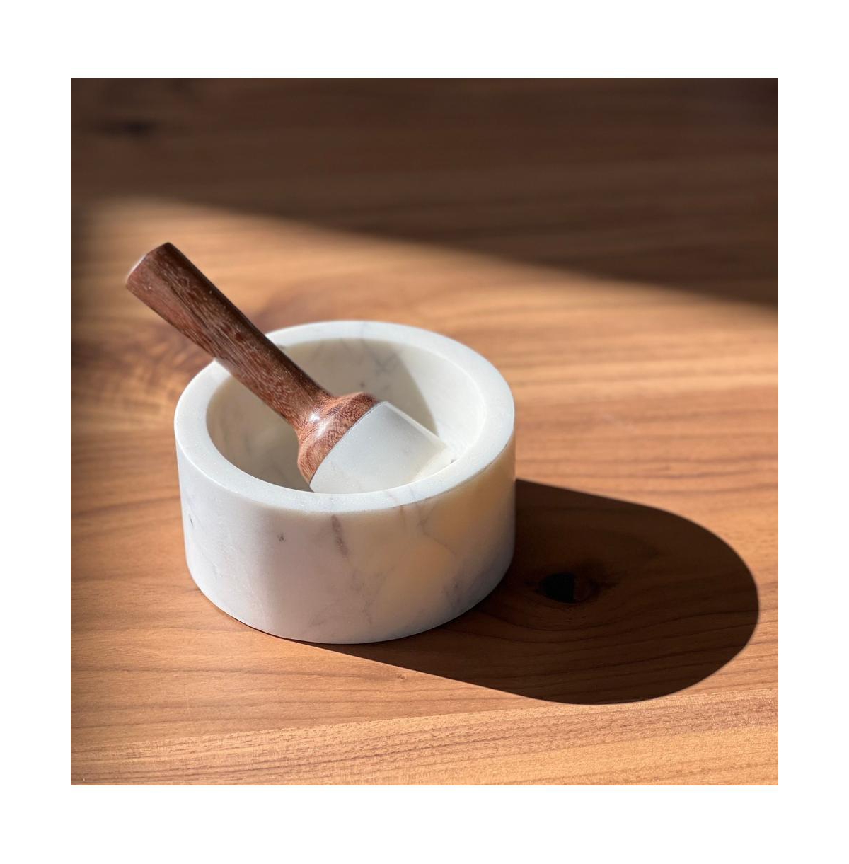 Verve Culture Marble and Wood Mortar & Pestle