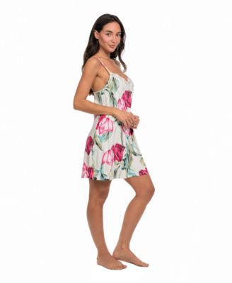 Women's Tulip Garden Print Knit Chemise