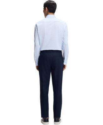 Men's Printed Cotton Blend Slim-Fit Dress Shirt