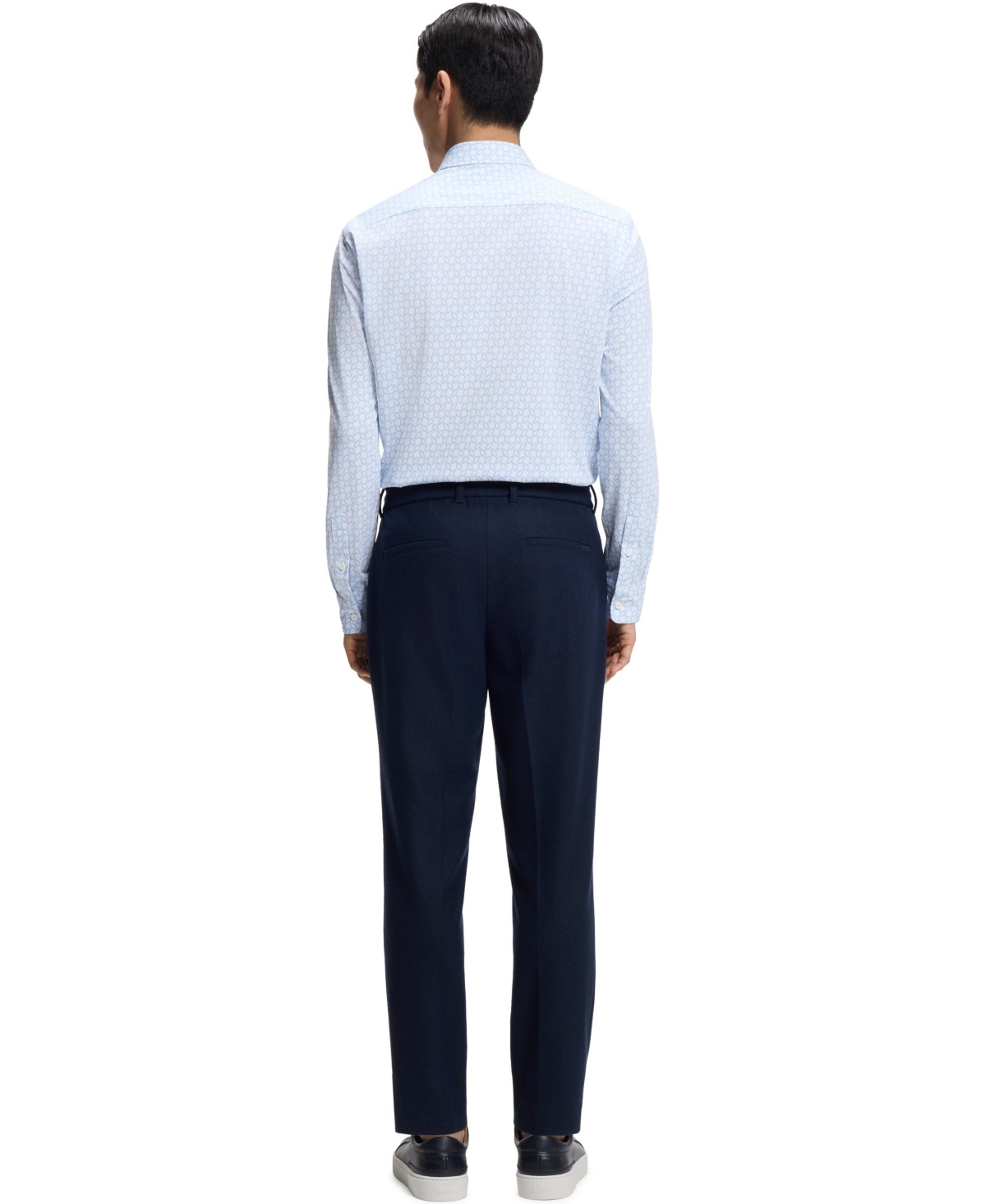 Boss by Hugo Boss Men's Printed Cotton Blend Slim-Fit Dress Shirt