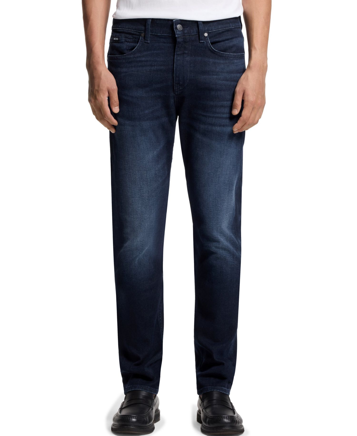 Men's Dark-Blue Stretch Denim Delaware Slim-Fit Jeans