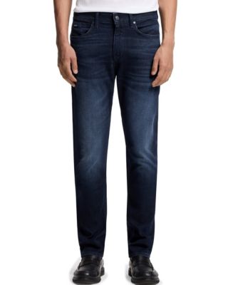 BOSS by Hugo Boss Men's Dark-Blue Stretch Denim Delaware Slim-Fit