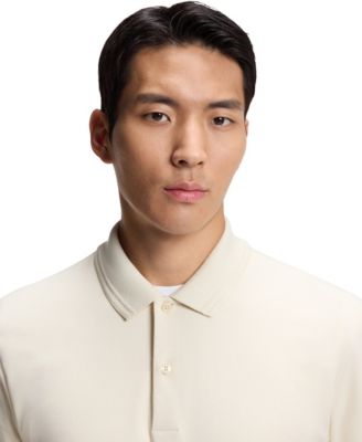 Men's Monogram Under Placket Cotton-Blend Polo Shirt