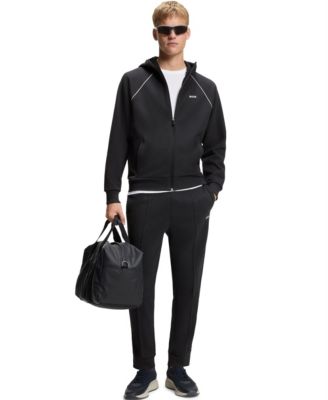 Men's Piped-Detail Cotton-Blend Tracksuit Bottom Pants
