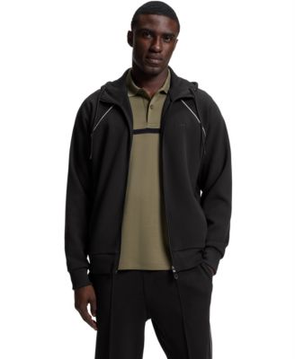Hugo Boss - Men's Piping Details Cotton-Blend Zip-Up Hoodie