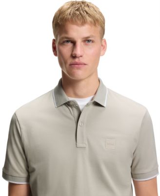 Men's Stretch-Cotton Piqu&eacute; Slim-Fit Polo Shirt