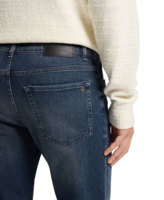 Men's Blue Comfort-Stretch Denim Maine Regular-Fit Jeans