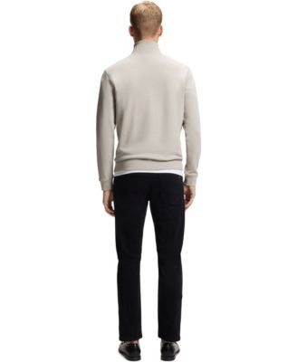 Men's Cotton Terry Logo Patch Zip-Neck Sweatshirt