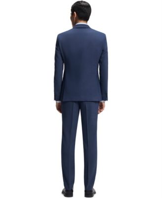 Men's Micro-Patterned Stretch Cloth Two-Piece Slim-Fit Suit