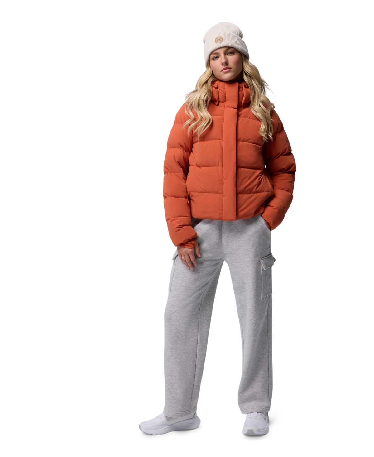 Columbia Women's Amaze Puffer Hooded Jacket In Orange