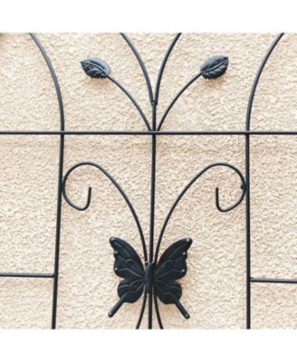 2 Pack Metal Garden Trellis 71" Rustproof Black