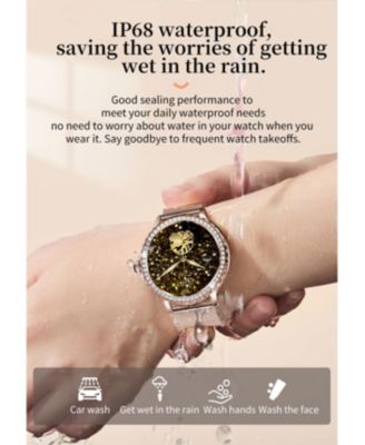 Women s Smart Sports Watch – Multi-Functional with Bluetooth Calling, Health Monitoring, Intelligent Alerts, and IP67 Water Resistance (Rose Gold)”