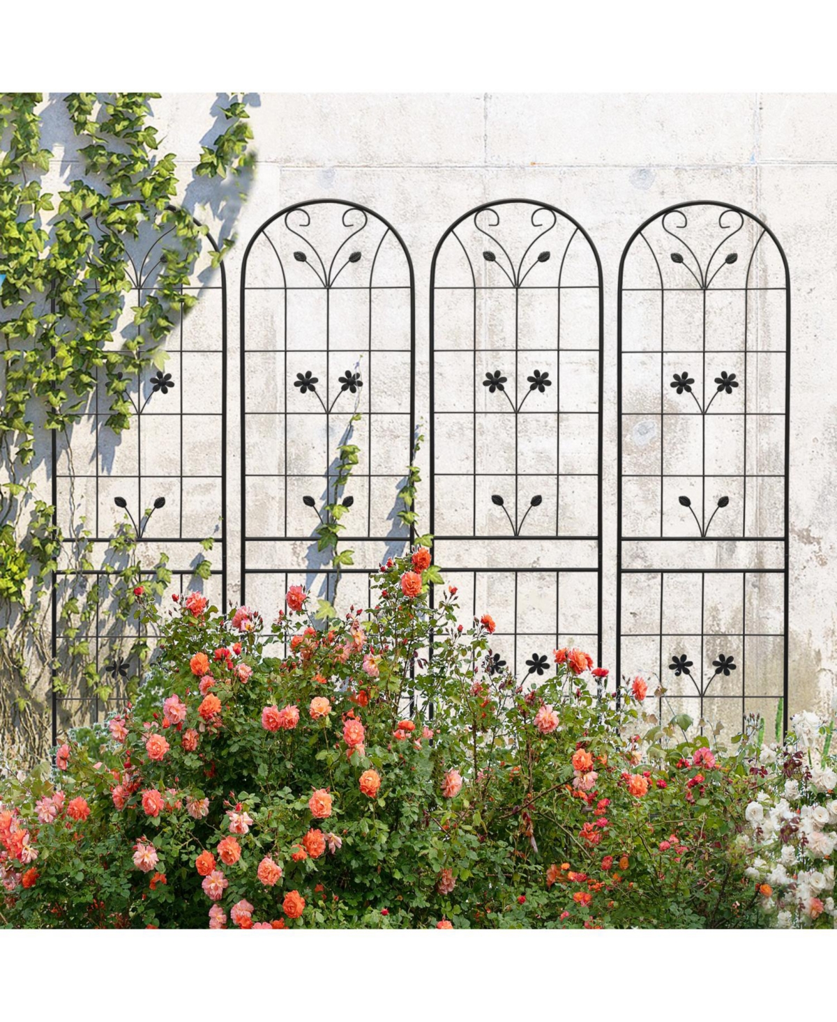Streamdale Furniture Streamdale 4-Pack Metal Garden Trellis