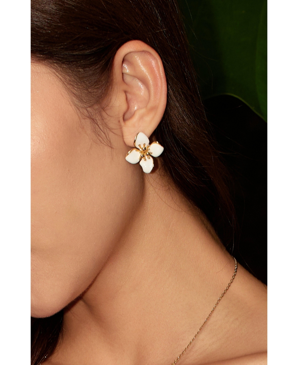 Retro Chic Iris Blossom Stud Earrings