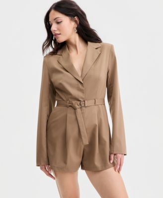 Women's Belted Blazer Romper
