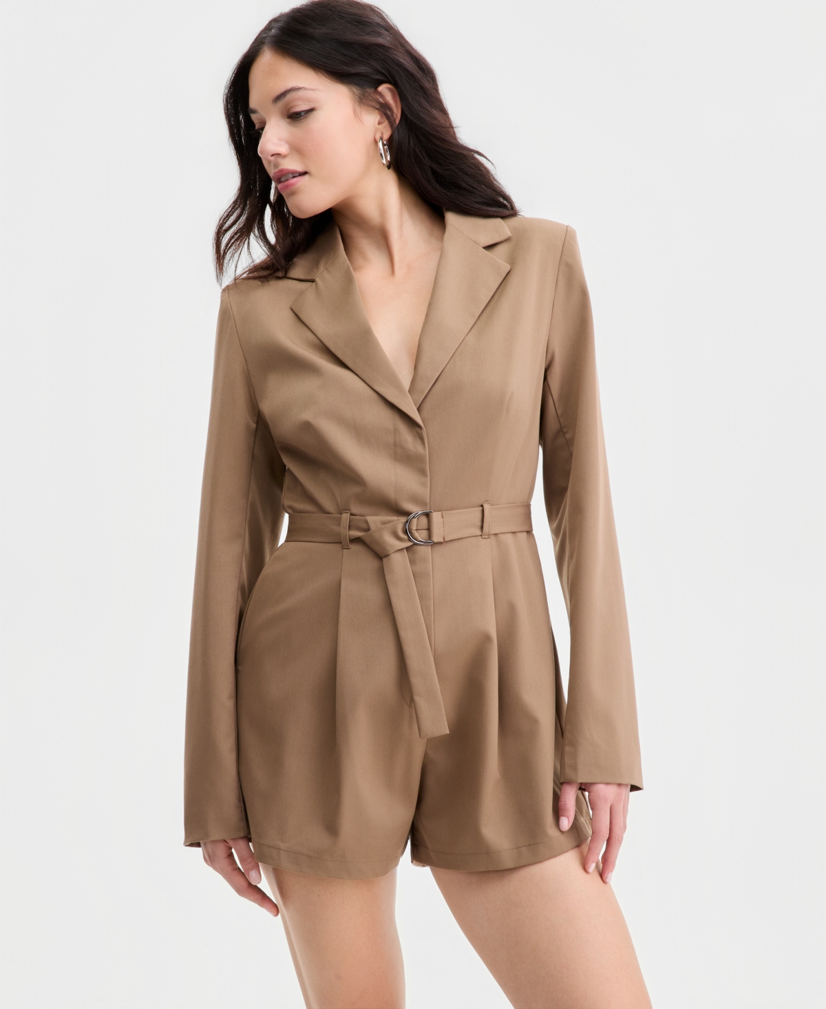 Bar Iii Women's Belted Blazer Romper, Macy's Exclusive