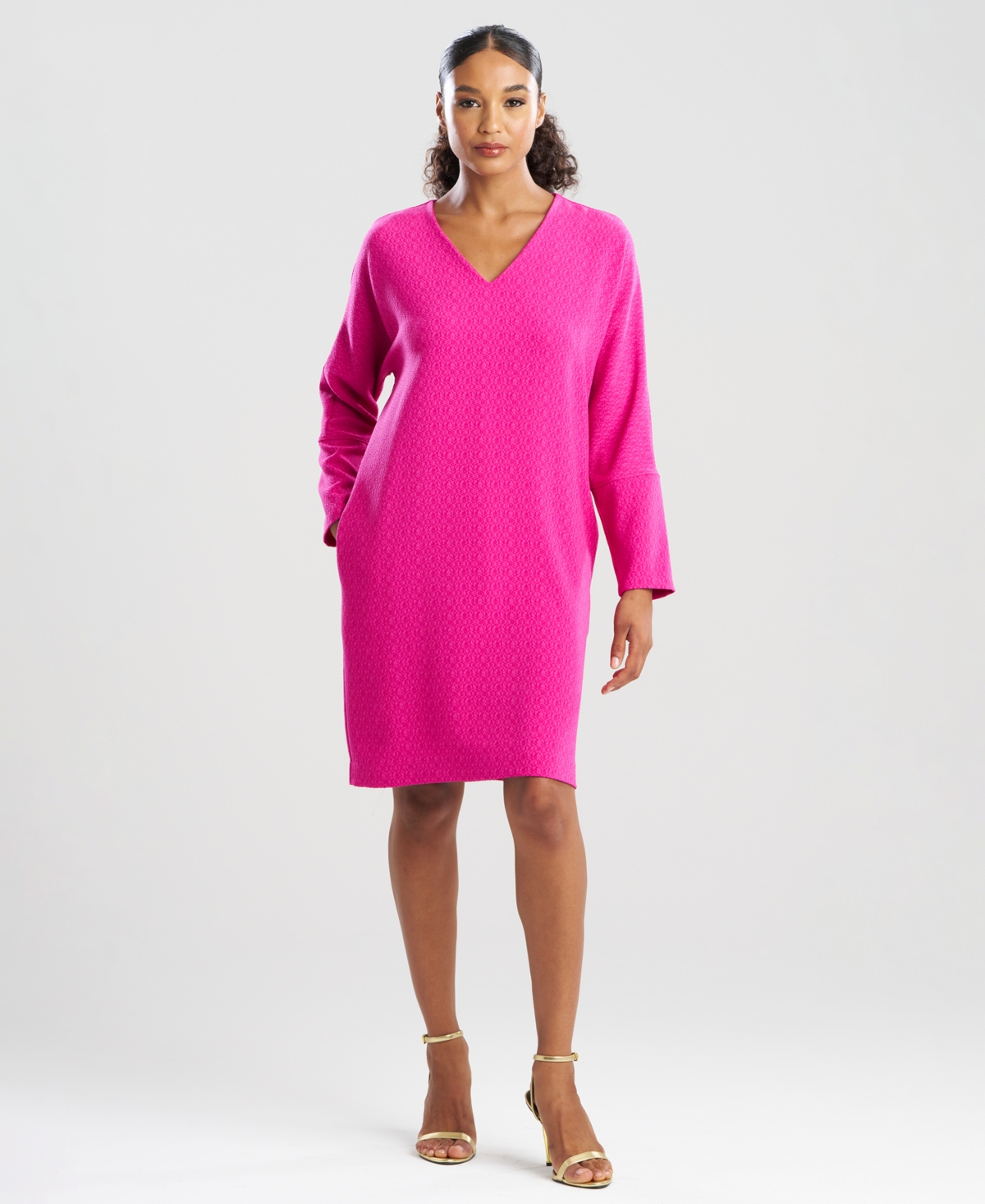 Natori Women's V-Neck Long-Sleeve Dress