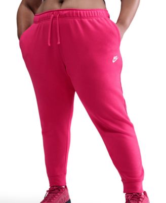 Plus Size Active Sportswear Club Mid-Rise Fleece Jogger Pants