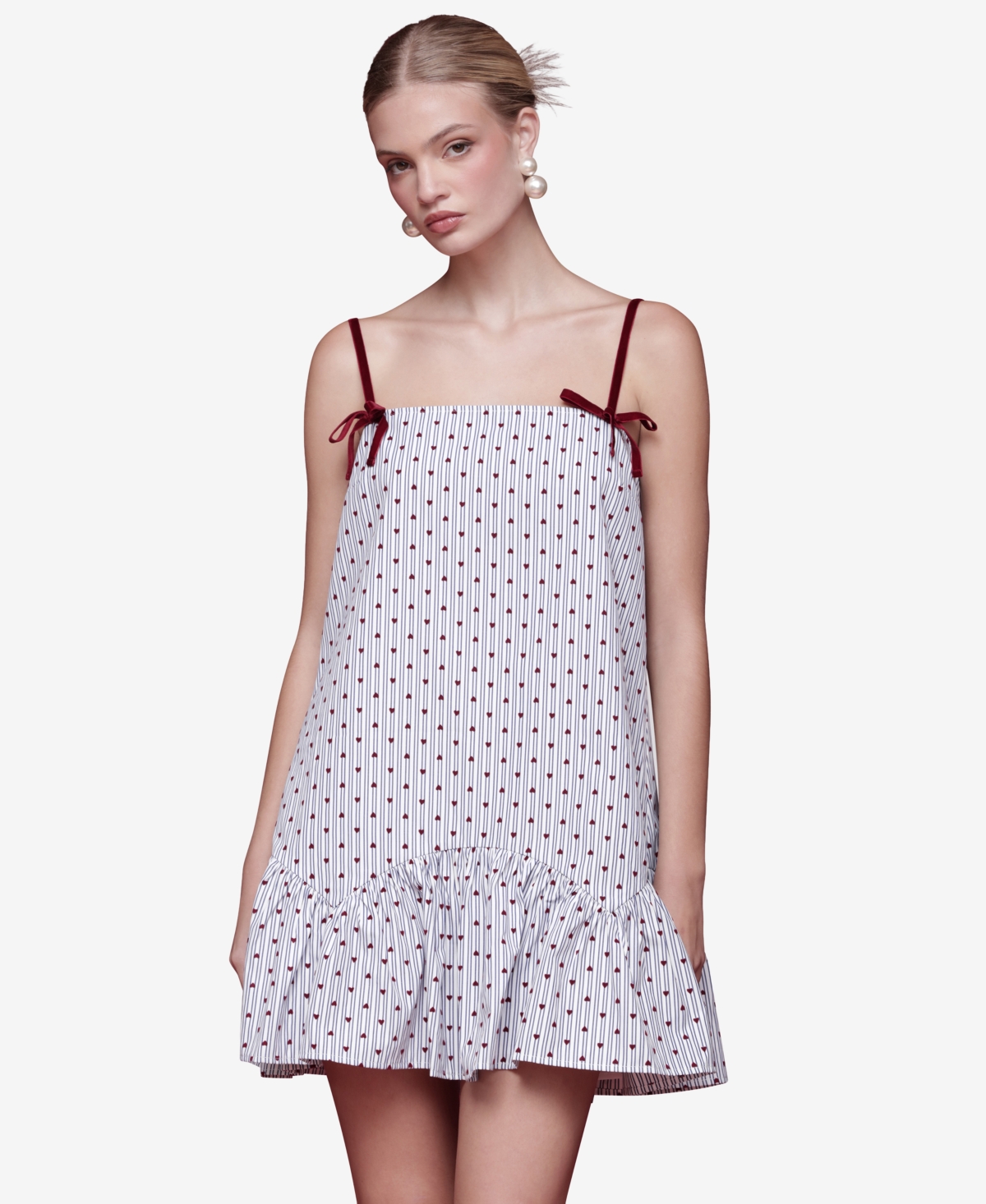 Avec Les Filles Women's Baby Doll Mini Dress